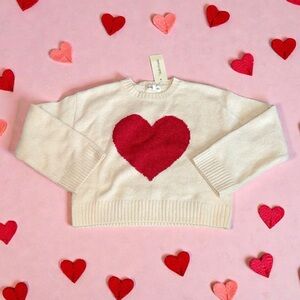 Girls Heart Sweater NEW (S 7/8) Hello Franki
